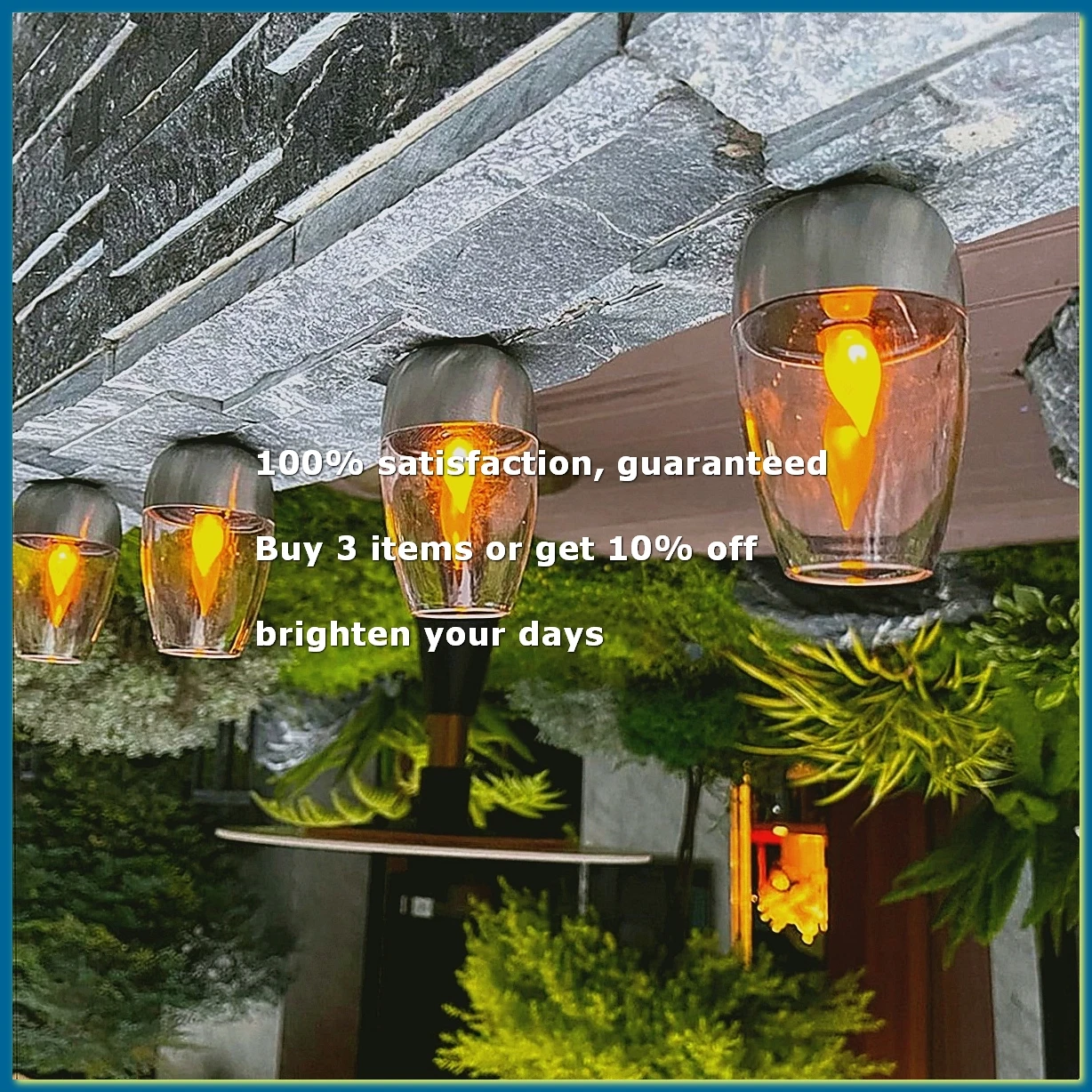 ●Solar Power Tea Lights Outdoor Candle Flameless Flicker Waterproof Solar Table Lamp LED Candles with Dusk to Dawn 6pack-A57M