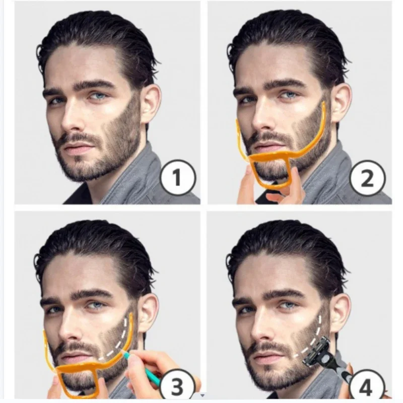 High Quality Practical Silicone Men\'s Beard Shaping Beard Shaper Tool Neckline Guide Easy Clean and Carry Out Beard Shaper