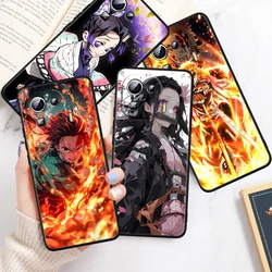 D Demon S Slayer Fashion Anime For Xiaomi Mi 14 13T 13 12T 12 11T 11i 11 10T 10 Pro Lite Ultra 5G Black Cover Phone Case