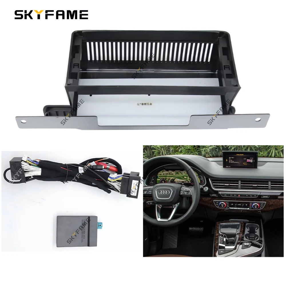 

SKYFAME Car 12.3 Inch Frame Fascia Adapter Canbus Box Android Radio Dash Fitting Panel Kit For Audi Q7