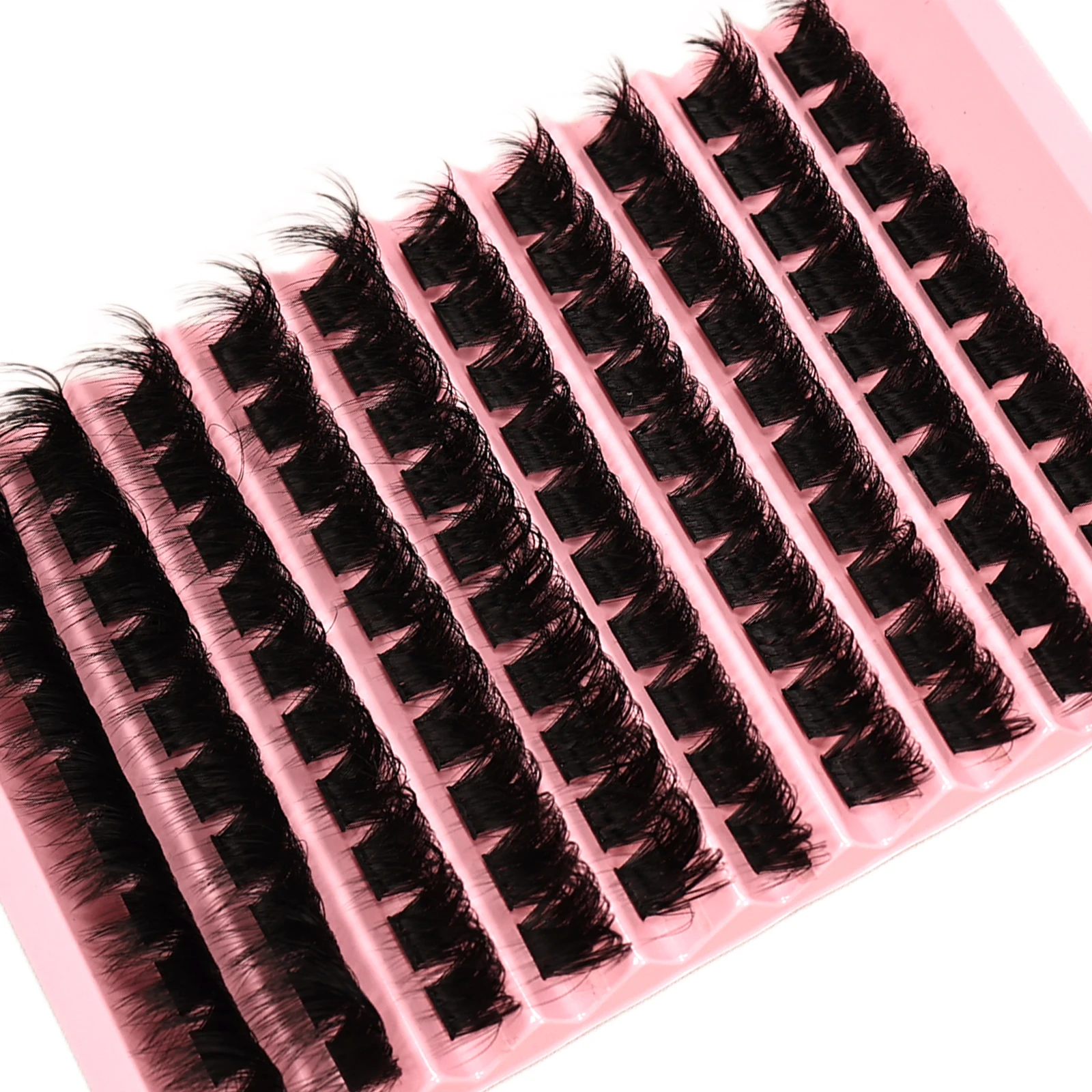Flauschige Cluster-Wimpern D-Curl Einzelwimpernverlängerungen DIY Natürliche Falsche Wimpern Weich Wiederverwendbar Für Anfänger im Täglichen Make-up – Detail 3