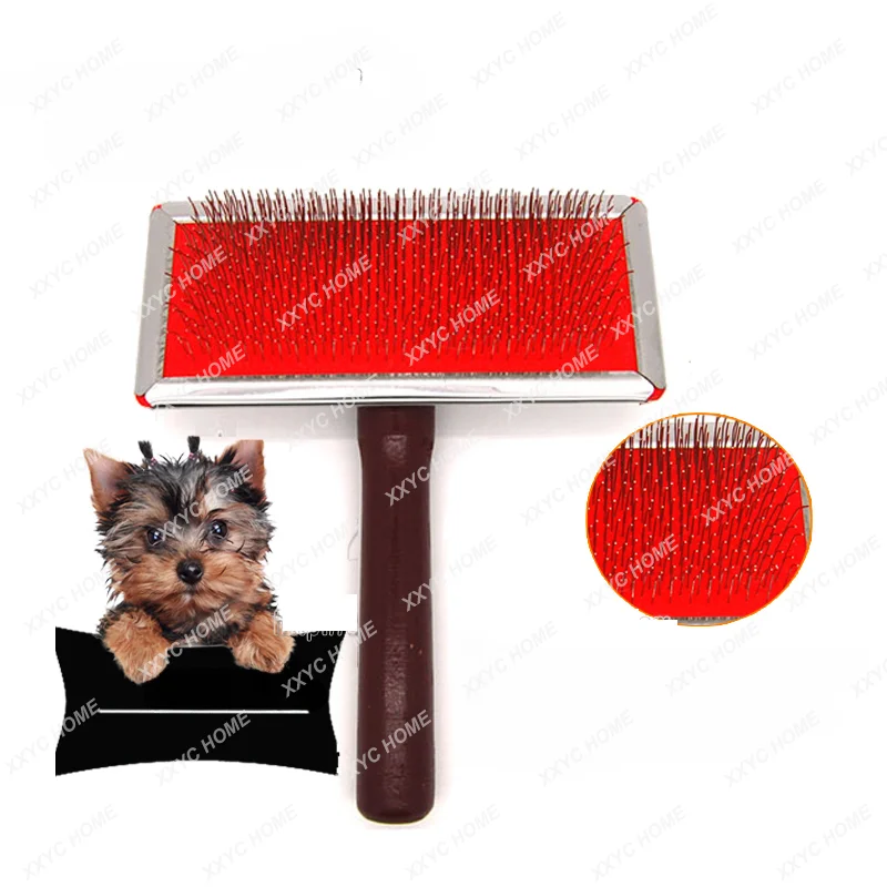 

Dog Needle Comb with Wooden Handle Large Dogs and Cats Needle Comb Pet Hair Unknotting Comb