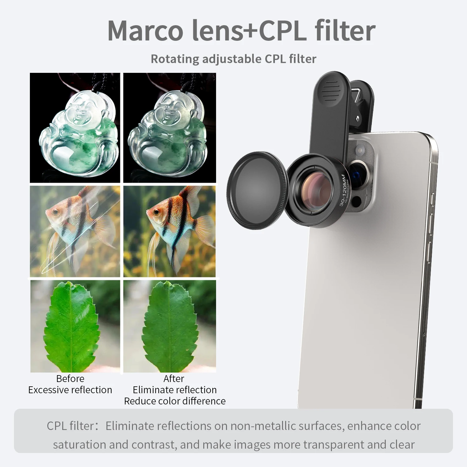 الهاتف المحمول الخارجي لين 10X HD 120 مللي متر ماكرو عدسة الهاتف العالمي كليب على عدسة الكاميرا آيفون سامسونج أندرويد جميع الهواتف الذكية