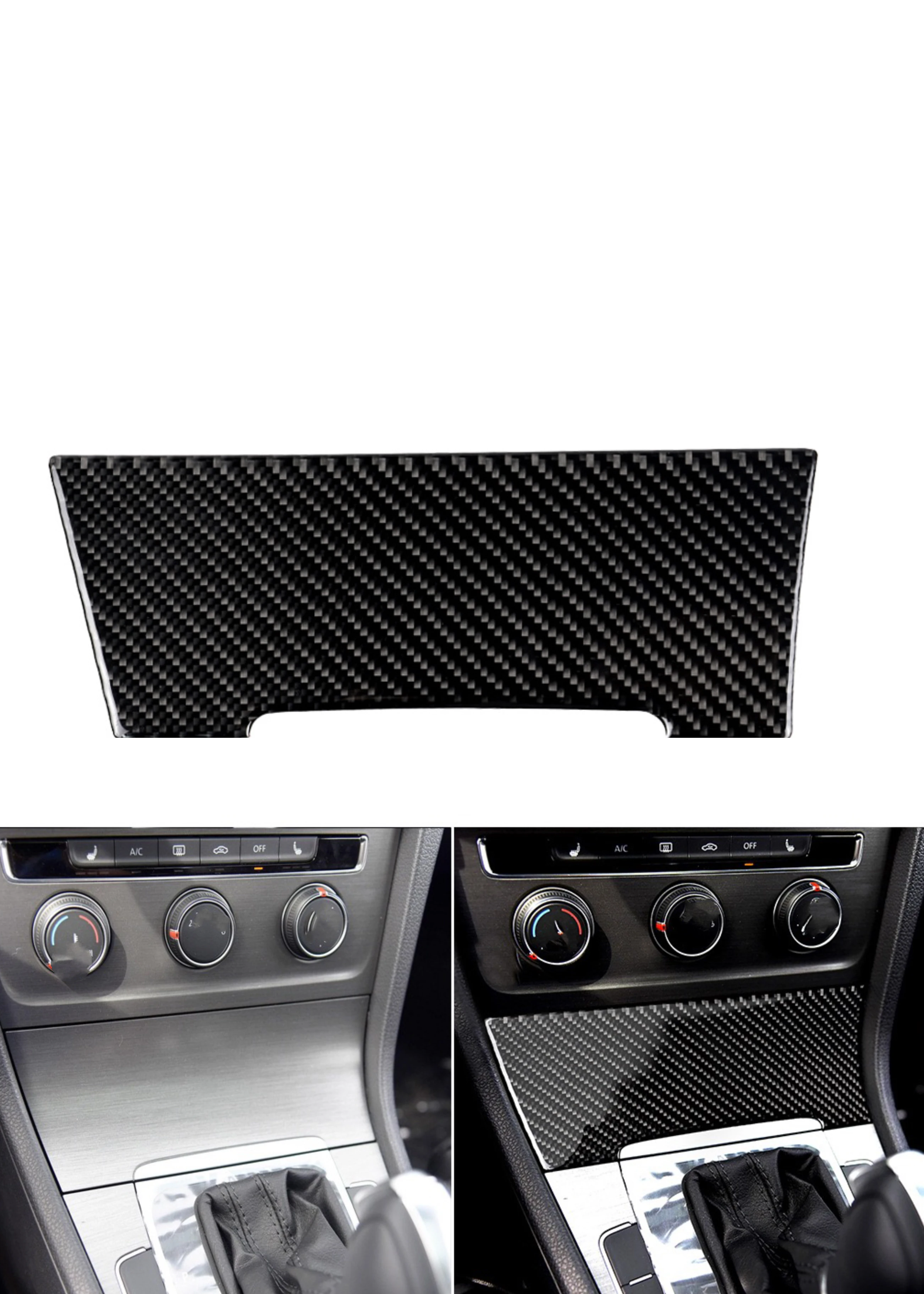 

For Vw Golf Mk 7 Interior Console Cigarette Lighter Panel Cover Trim Carbon Fiber 2013 2014 2015 2016 2017