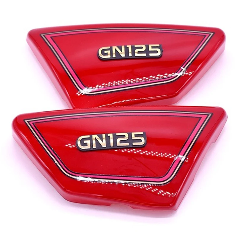 Red Motorcycle Battery Side Cover Frame Side Covers Panels for Suzuki GN125 GN 125