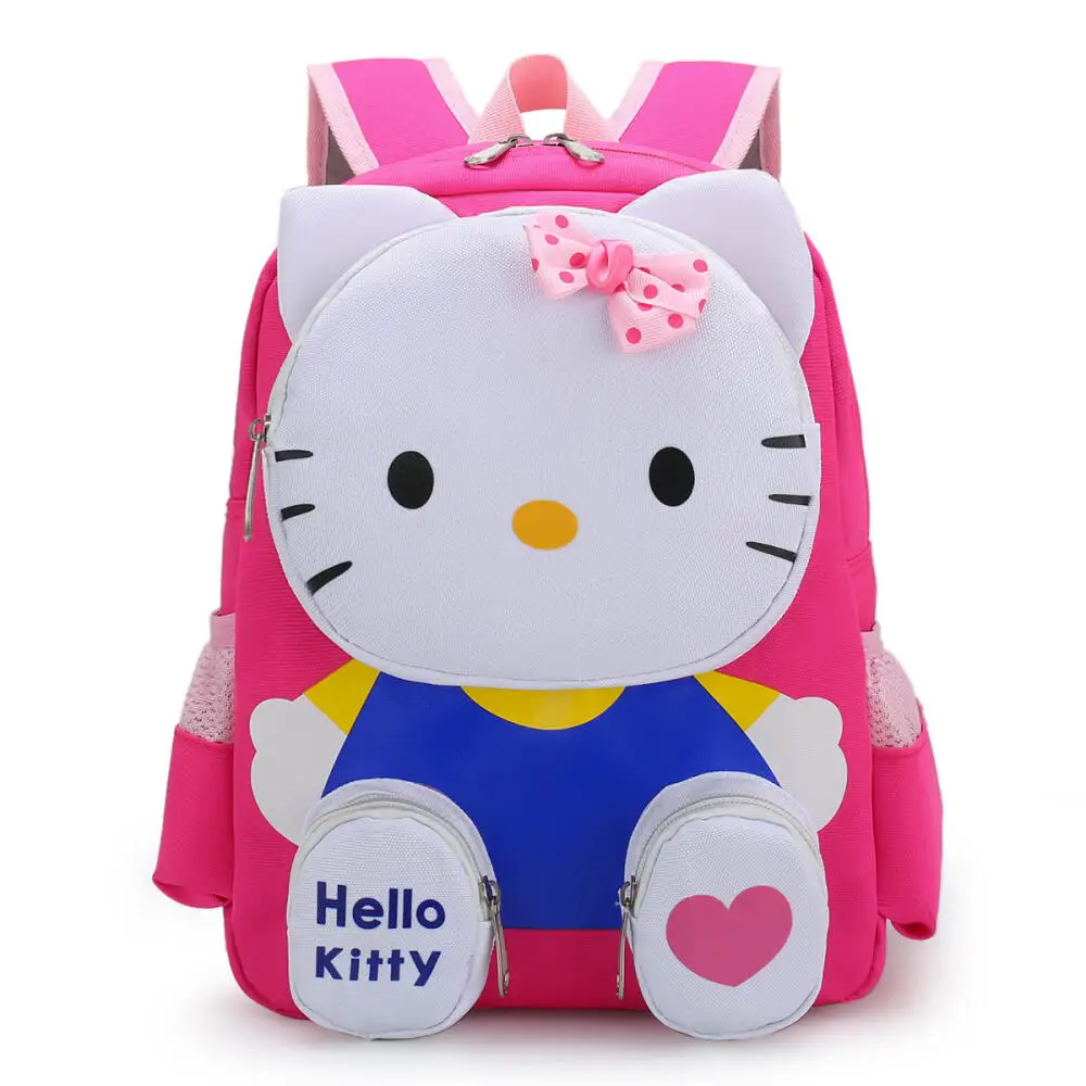 Boys Spiderman Backpacks Girls Hello Kitty Student School Bag Kids Cartoon Kindergarten Backpack Children\'s Travel Bag Gifts