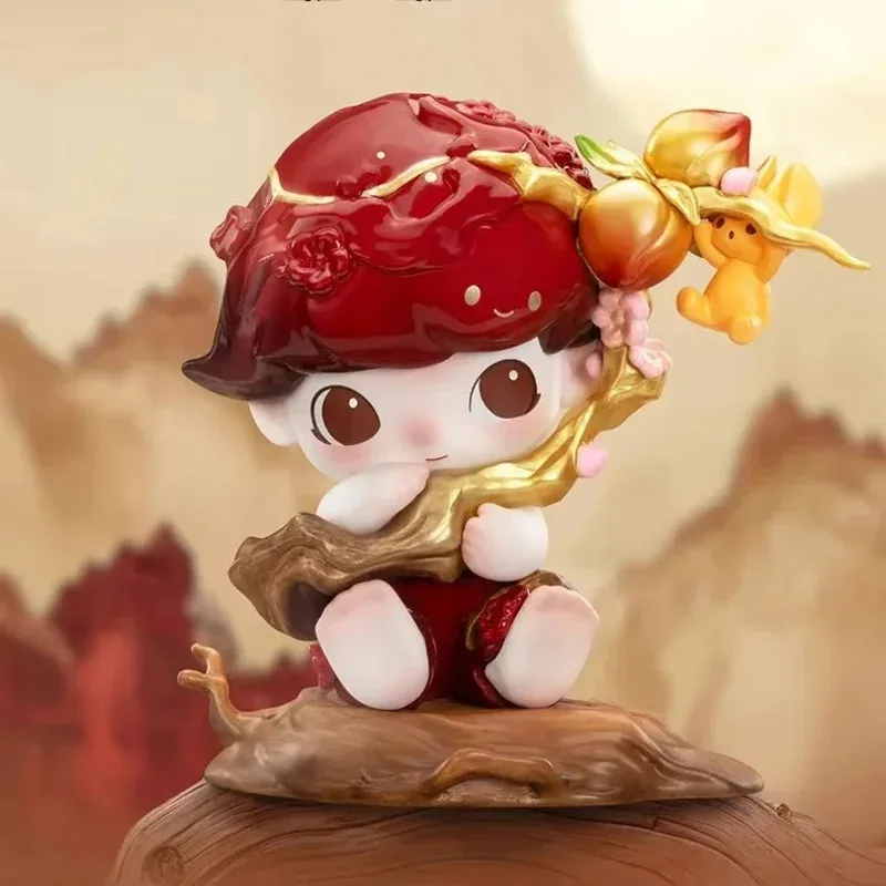 

New Genuine Dimoo Golden Peach Branch Pressing SeriesFashion Toy Cute Collection Model Action Figure Cartoon Decor Gifts