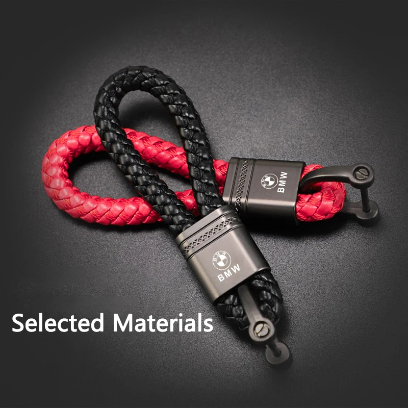 

Man Women Leather Rope Alloy Keyring Key Chain Ring Car Logo Keychain For BMW E39 E46 E36 E53 E90 E60 E61 E93 E87 X1 X3 X5 X6 X7