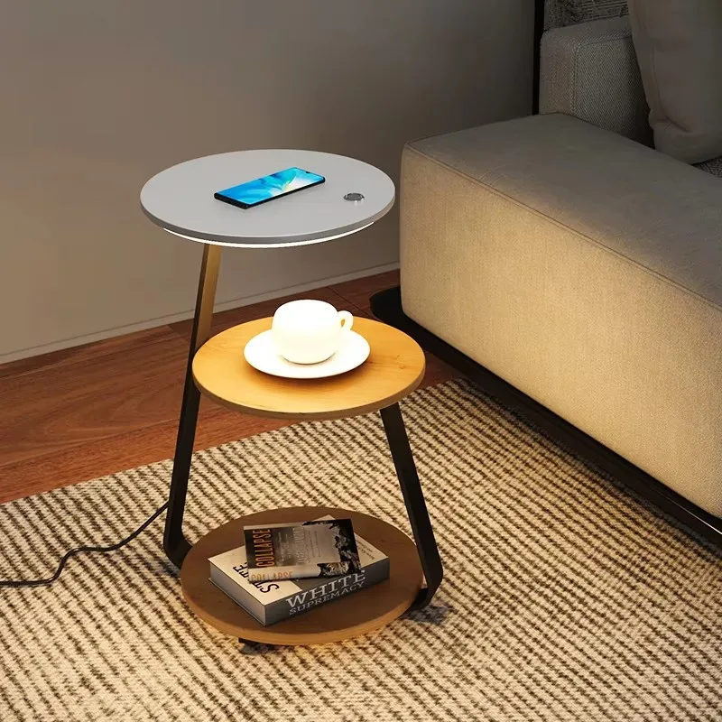 2026 Intelligent Eye Protection Lamp Bedside Wireless Charging Coffee Table Lamp In Room Sofa Side Storage Floor Lamp Meuble