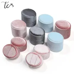 Oval Velvet Jewelry Storage Display Box Earrings Single and Double Ring Box Wedding Proposal Gift Box