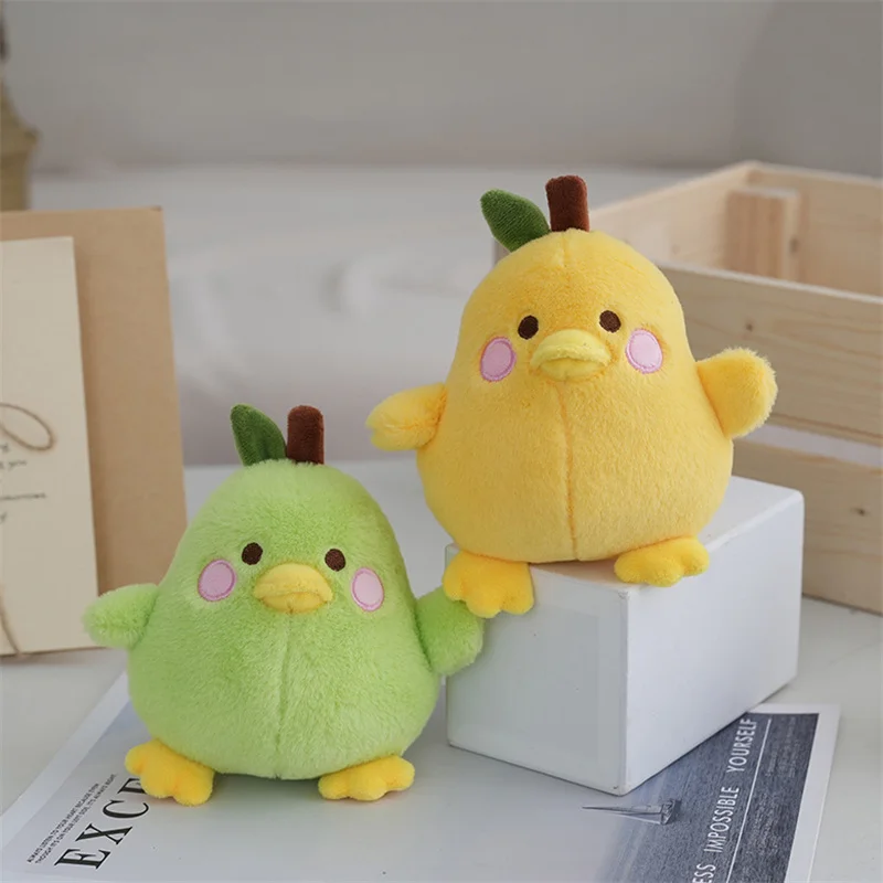 1PC Cute Fruit Duck Plush Doll Toy Pendant Keychain Backpack Hangings Ornaments Gifts