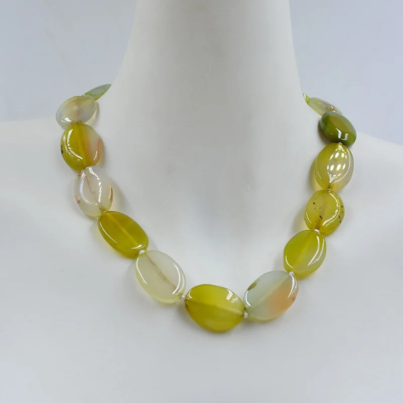 18X25MM Natural Semi precious Stone Necklace  46CM