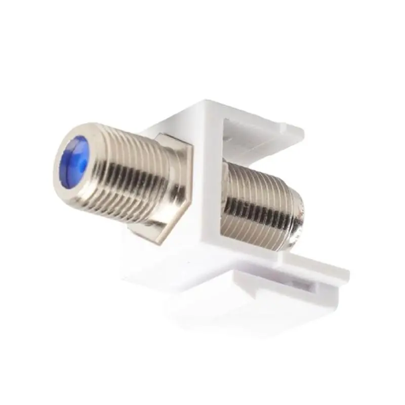 AB02 For Wall Plate And Patch Panel F-Type RG6 Cable Extender 10PCS Coax Keystone Jack Insert, Female To Female