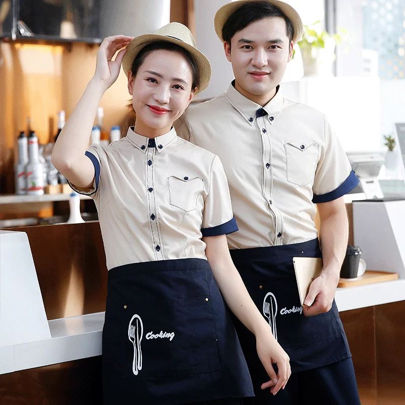 Western cafe waiter workwear apron  Korean fashion apron workwear apron