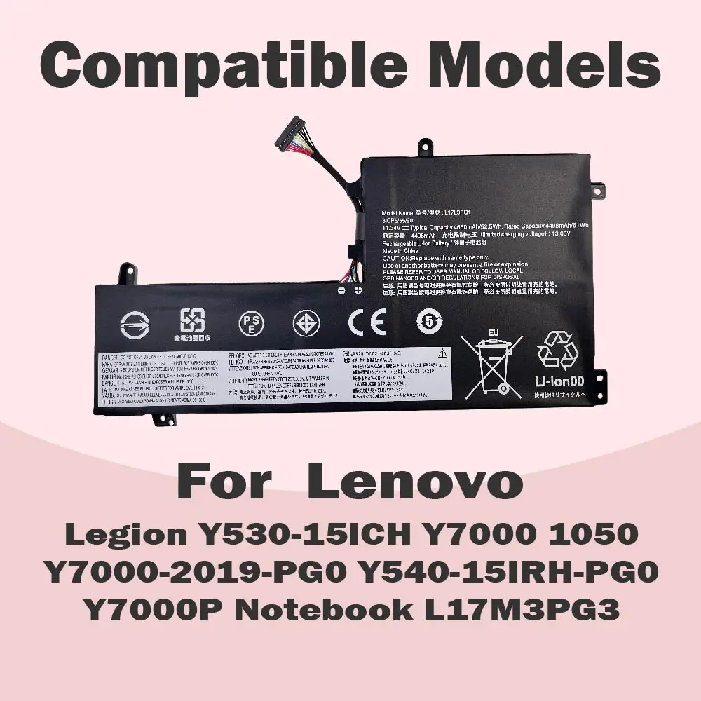 L17L3PG1 L17C3PG1 L17M3PG1 Laptop Battery For Lenovo Legion Y530-15ICH Y540-15IRH/17IRH Y730 Y740 Y7000 Y7000P L17C3PG2 freetool