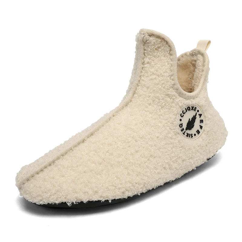 Inverno uomo più scarpe di cotone peluche comodi mocassini di peluche donna calda camera da letto casa pantofole di cotone scarpe calde invernali