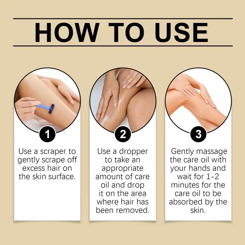 Essential Plant Oil Hair Removal Care Scraper Kit Gentle and Safe Formula for All Skin Types Creates Silky Smooth Skin