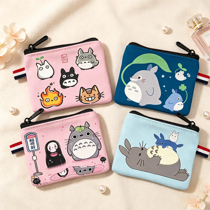 New Totoro Sublimation Wallet Coin Purse Portable Wallet Women Anime Cartoon ID Card Storage Bag Girl Cute Small Makeup Bag Gift