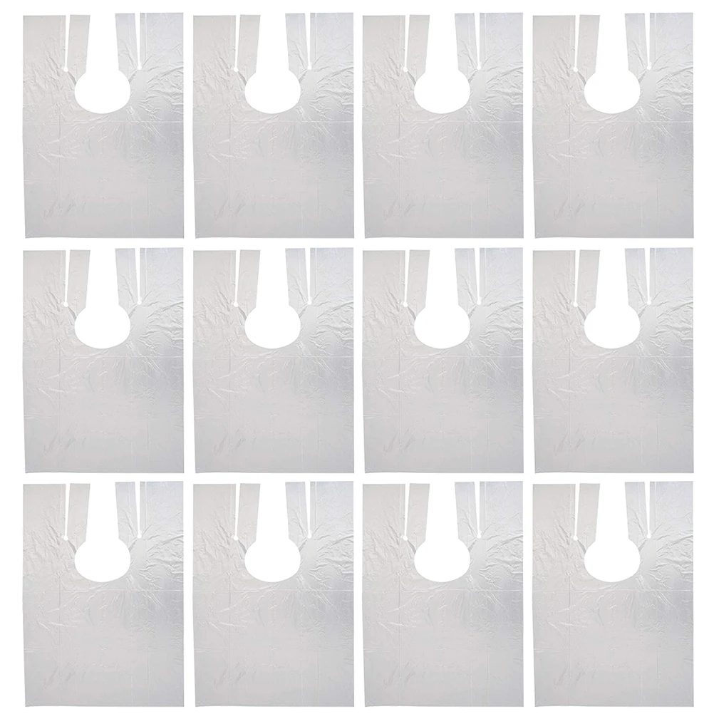 

100 Pcs Dye Shawl Waterproof PE Haircut Cape Disposable Clothes Protector Salon Apron Plastic Clothes Protector Home Use