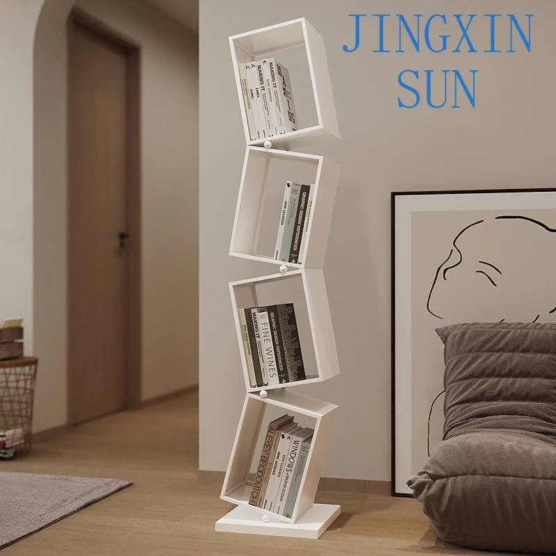 Shelf  Nordic Minimalist Bookcase White Cube Industrial Organizer Bookcase Decor Sideboards Estanteria Modern Furniture
