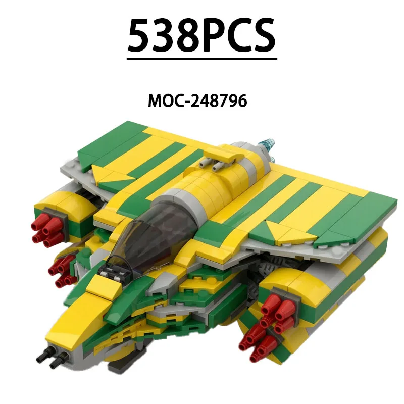 

MOC-248796 Модель вооруженного вертолета из строительных блоков, 538 деталей, развивающая игрушка для детей на день рождения, Рождество и Новый год, подарок