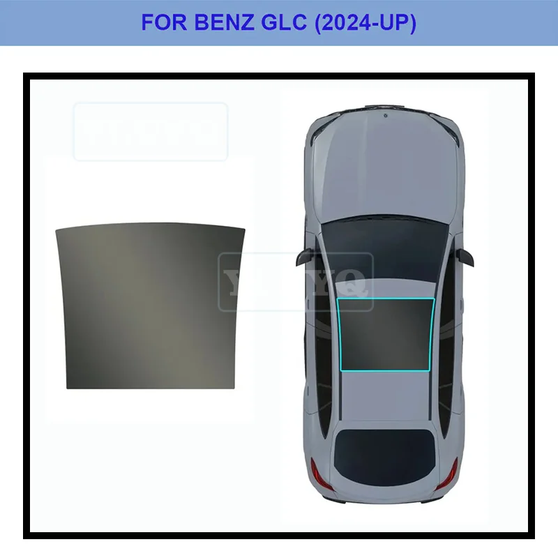 

For Mercedes Benz GLC Class X254 2024 2025-UP TPU Ice Armor Pre-Cut Sunroof Protection Film Heat Insulation Car PPF Accessories