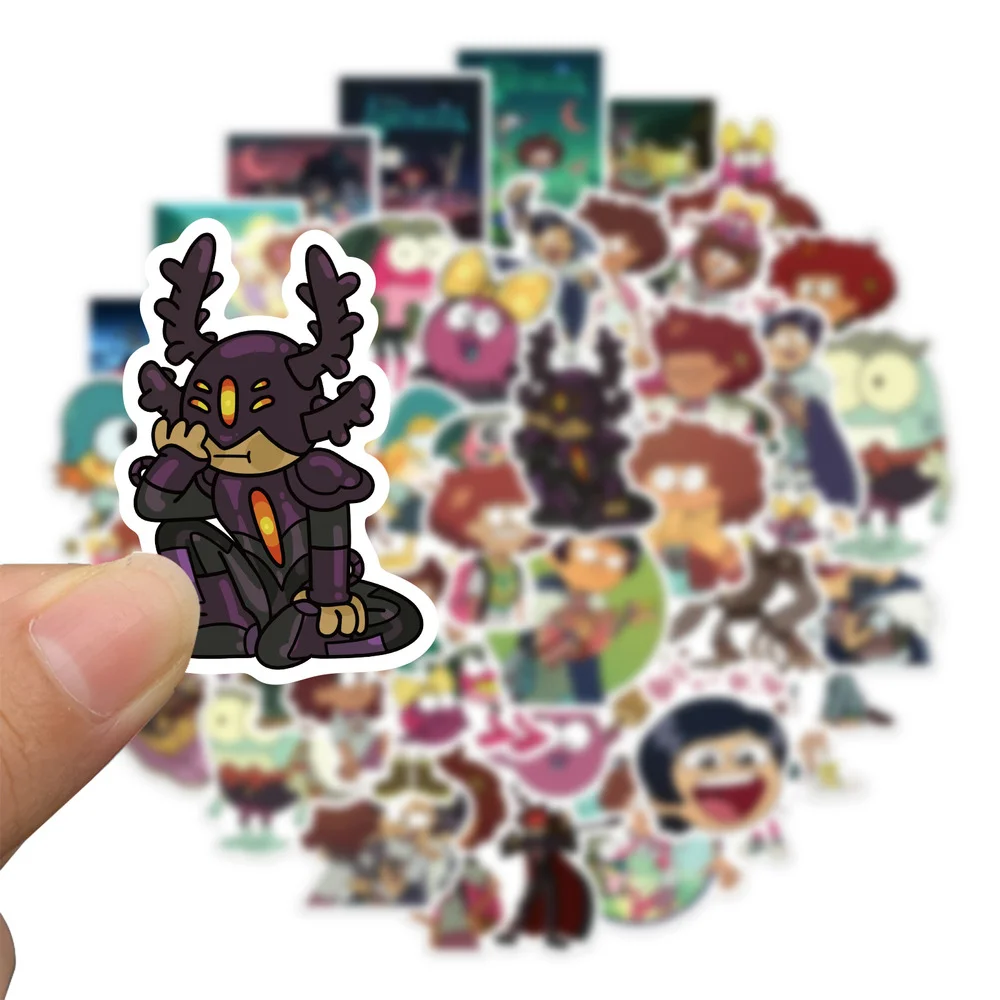 10/50Pcs Amphibia Season Sticker Mine Esdeath Leone Stickers for Laptop Suitcase Skateboard Guitar DIY Kids Toy Decals Gift