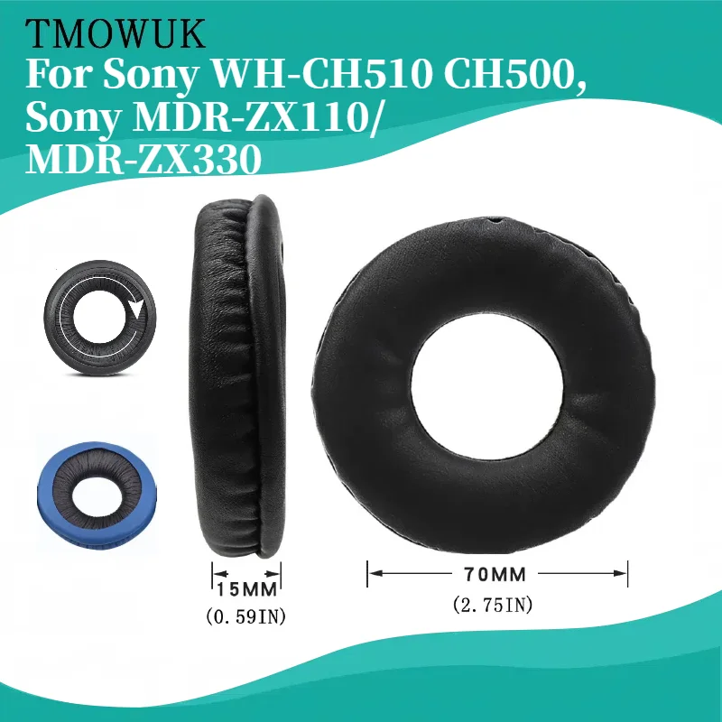 

TMOWUK Replacement Earpads for Sony WH-CH510 CH500, Sony MDR-ZX110/MDR-ZX330 Headphones Earmuff Earphone Sleeve Headset