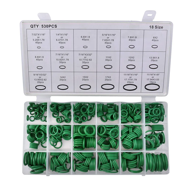 2650Pcs Car R134A Car O-Ring Repair Automotive Air Conditioning Repair Rubber Sealant Box Set