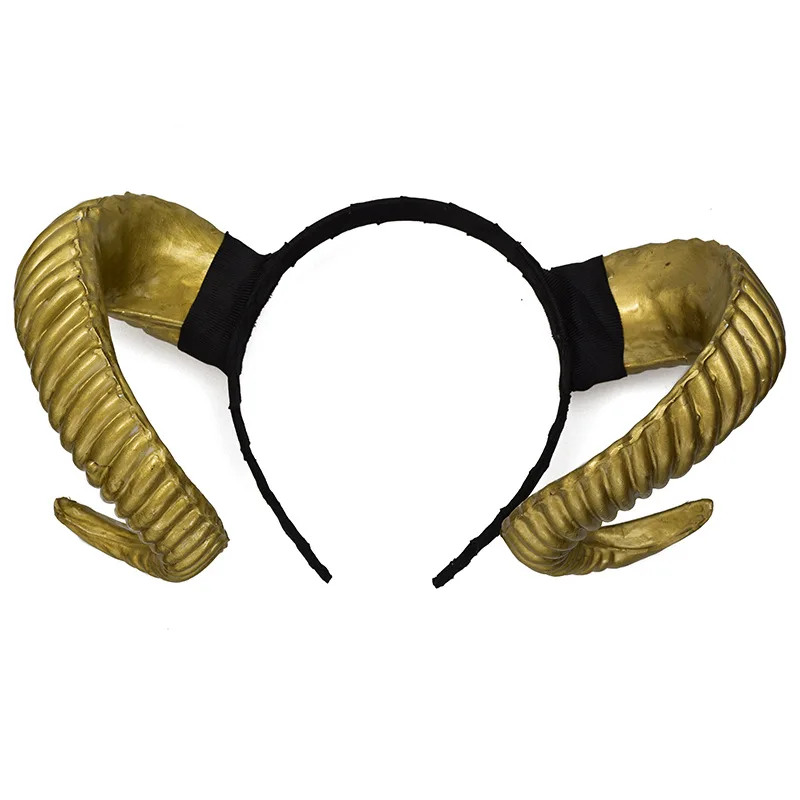 ที่คาดผมปีศาจฮาโลวีนพร็อพคริสต์มาสปาร์ตี้จำลองแกะที่คาดผมที่เครื่องประดับผมแบบทำมือ