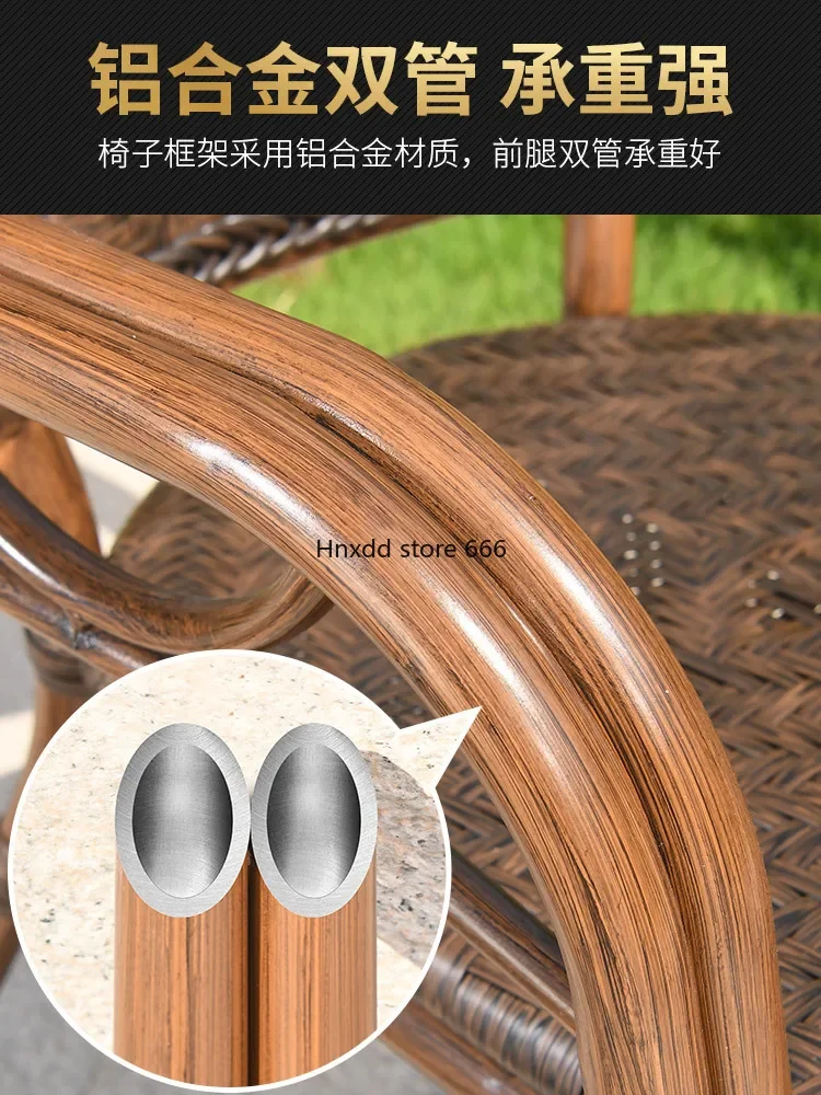 Tabela exterior do Rattan e combinação da cadeira, jogo do balcão