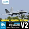 Freewing Flying Wing Modell 64 mm F-22raptor V2 Version Simulationsmodell Flugzeugmodell 4s Übungsflugzeug auf der Einstiegsklasse 3