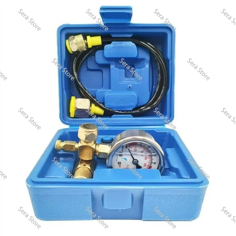 6Mpa Pressure Gauges Kit Nitrogen Gas Charging Hydraulic Breaker Hammer Device Measurement Accessories Hydraulic Test Table Tool