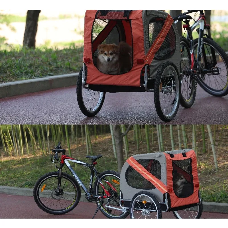 New Large Pet Bicycle Trailer Cat Dog Folding Outdoor Riding Travel Trailer Pet Out Carry Pet Stroller Cat Carrier