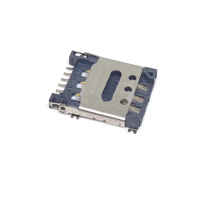 10pcs Flip-top SIM card holder 6P, small card slot, mobile phone card holder, 6-pin surface mount with gold plating