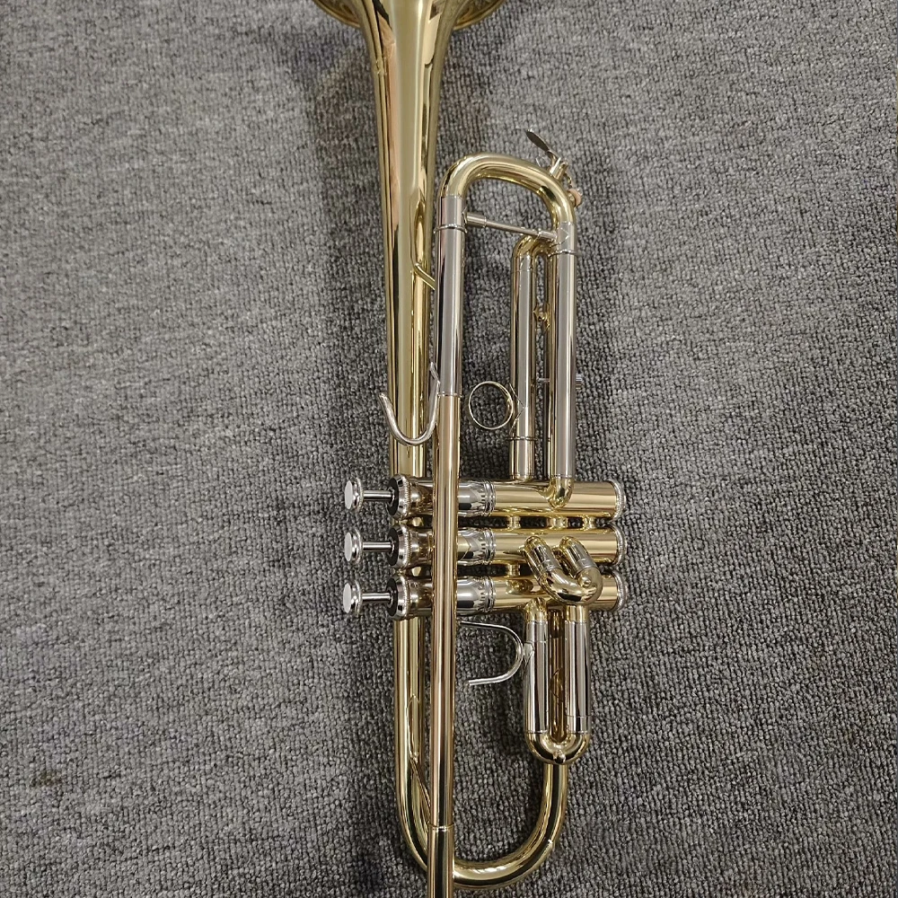 High-end 450 trumpet flat B tone nickel-plated brass United States process manufacturing with accessories