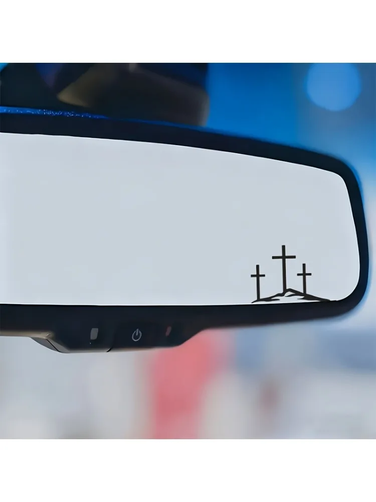 Christliches Kreuz Auto-Aufkleber Religiöser Vinyl-Aufkleber Stark Klebend für Autospiegel Laptop Wand Außendekoration