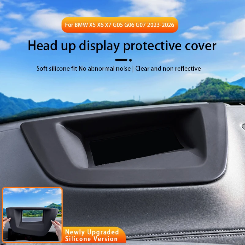 For BMW X5 X6 X7 G05 G06 G07 2023-2026 HUD Display Protective Cover Car Head Up Display Anti-Dust Protective Frame Accessories