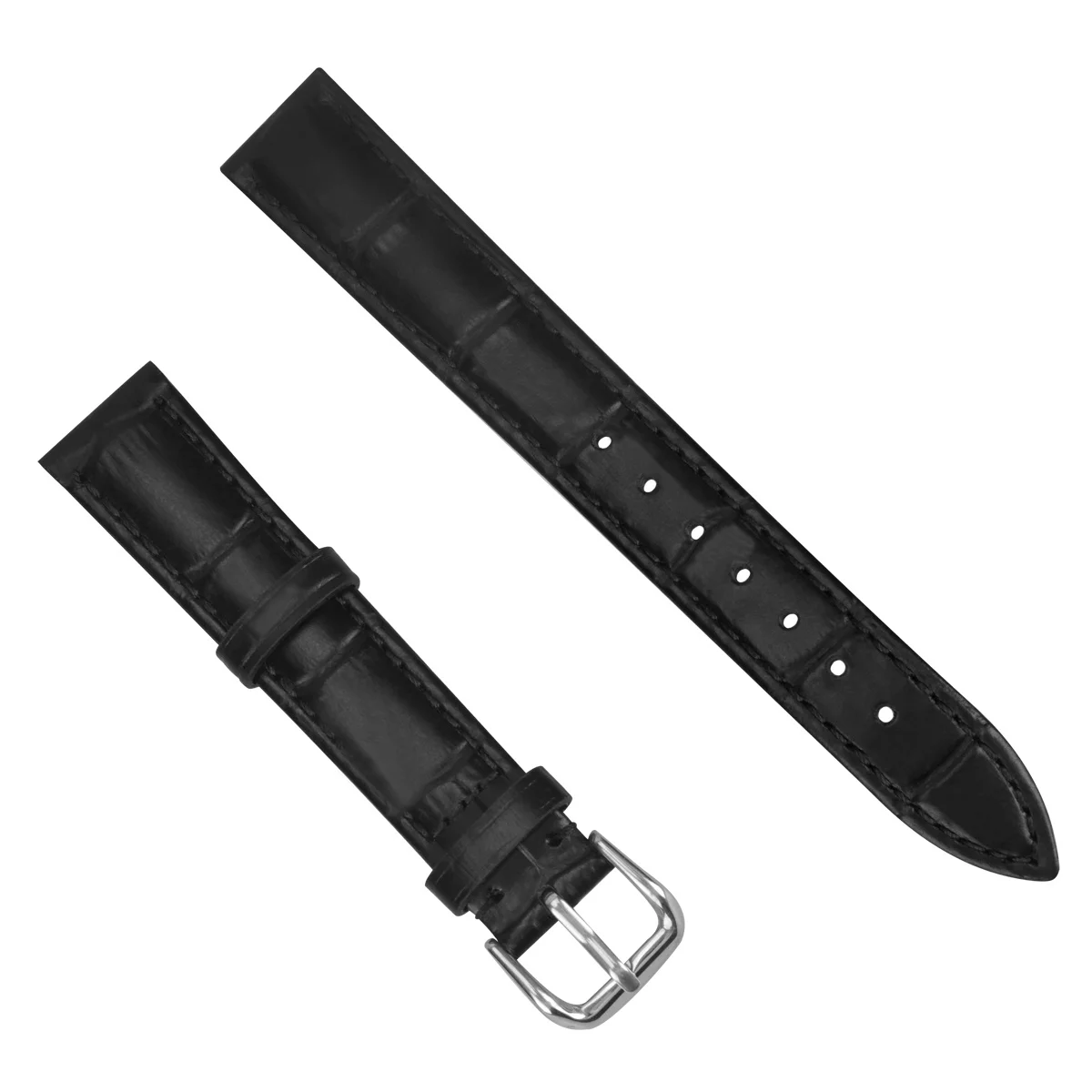 Cinturino per orologio da 14 mm, nero, resistente, impermeabile, resistente al sudore, facile da installare, cinturino classico casual per l'uso quotidiano