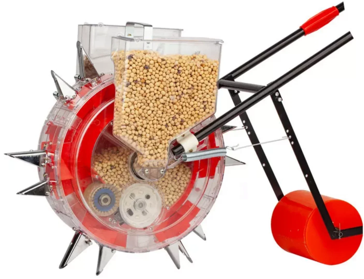 Manual Multi Small Grain Seeders Hand Push Wheat Corn Seeder With Fertilizer