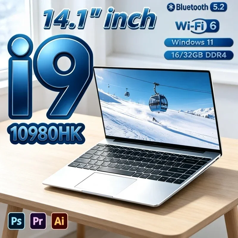 Intel Core I9 10980HK Tidy Laptop 14.1" 32GB RAM 2TB SSD Gaming PC Office Study Computer PC Windows 11 1920x1080 HD