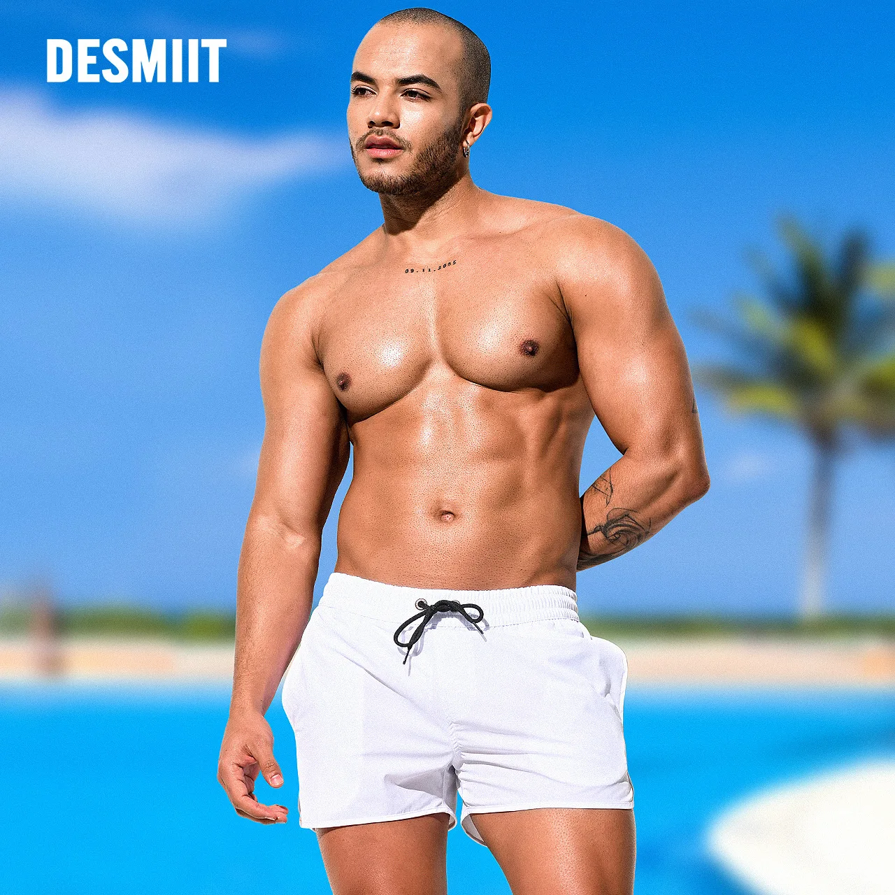 

Desmiit 2022 Summer Swimwear Men Swimming Trunks Quick Dry Beach Shorts Swimsuits Surffing Boxer Bathing Suit Maillot De Bain