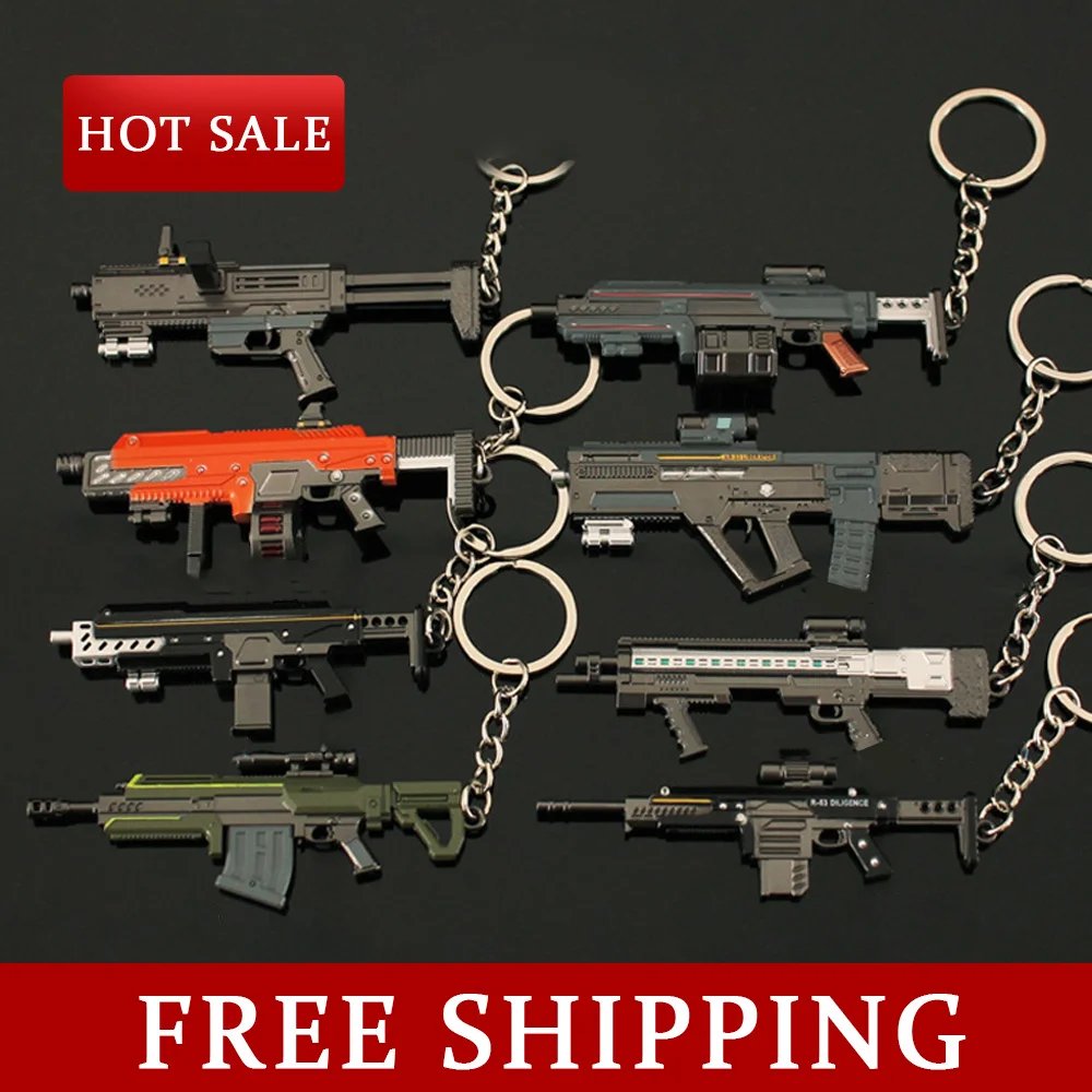 9styles Helldiver 2 Game Guns Alloy Keychain Model SG-225IE High Combustion Rupture Soldier Figure Accessorry AR-23Liberator Toy