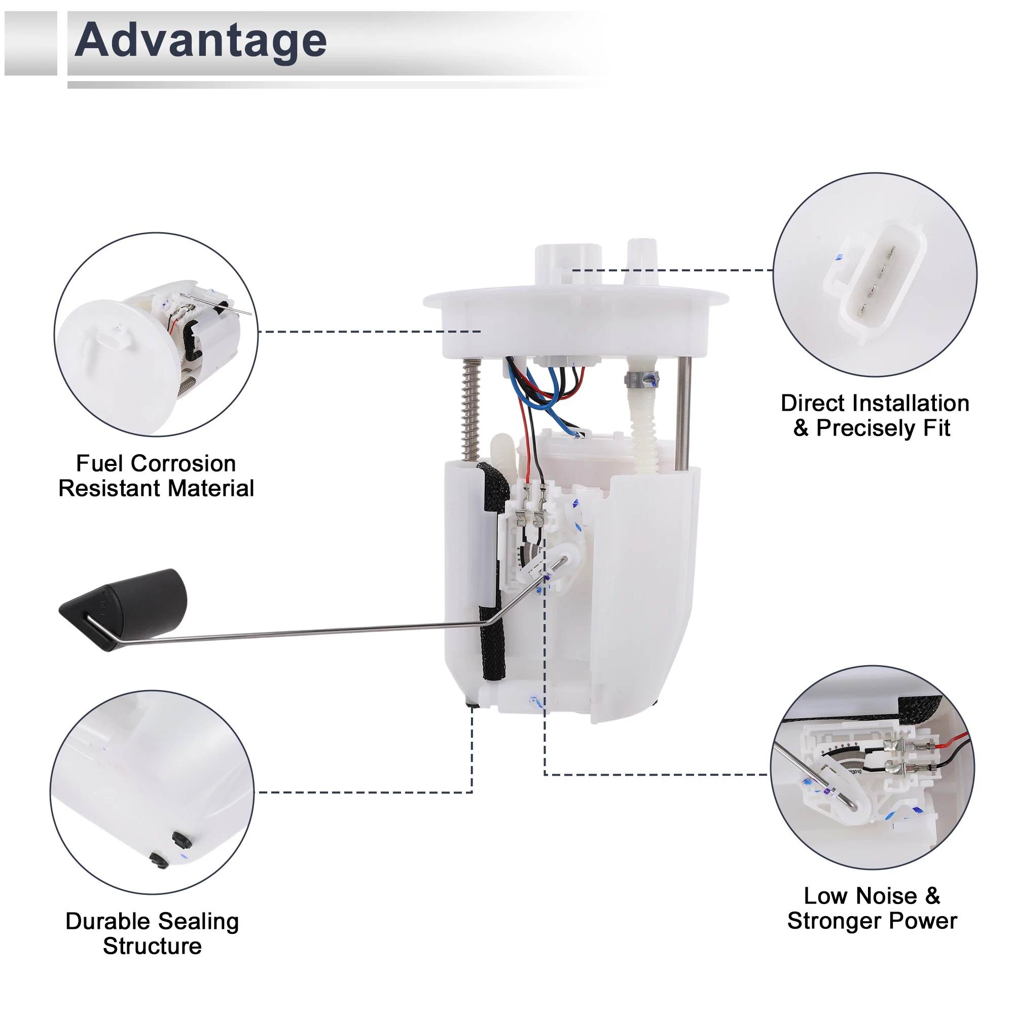 X Autohaux製 自動車用電動燃料ポンプアセンブリ マツダ3 2014-2018 L4 2.0L 2.5L 燃料フィルターポンプモジュール No.PE18-13-35X 1セット