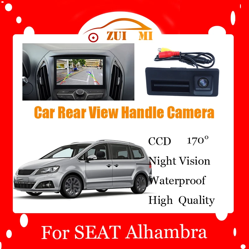 

Car Reverse Rear View Camera For SEAT Alhambra 2010~2014 Waterproof CCD Full HD Night Vision Backup Parking Camera