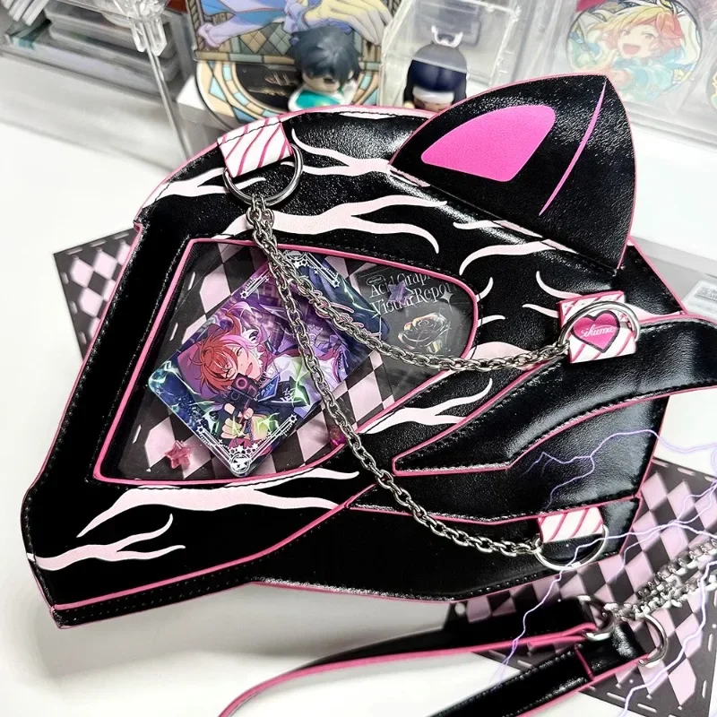 Chic Designed Transparent Shoulder Bags for Women Popular Ita Bag 2024 Autumn Cat Ear Display Crossbody Bag Cute Сумка Bolsa