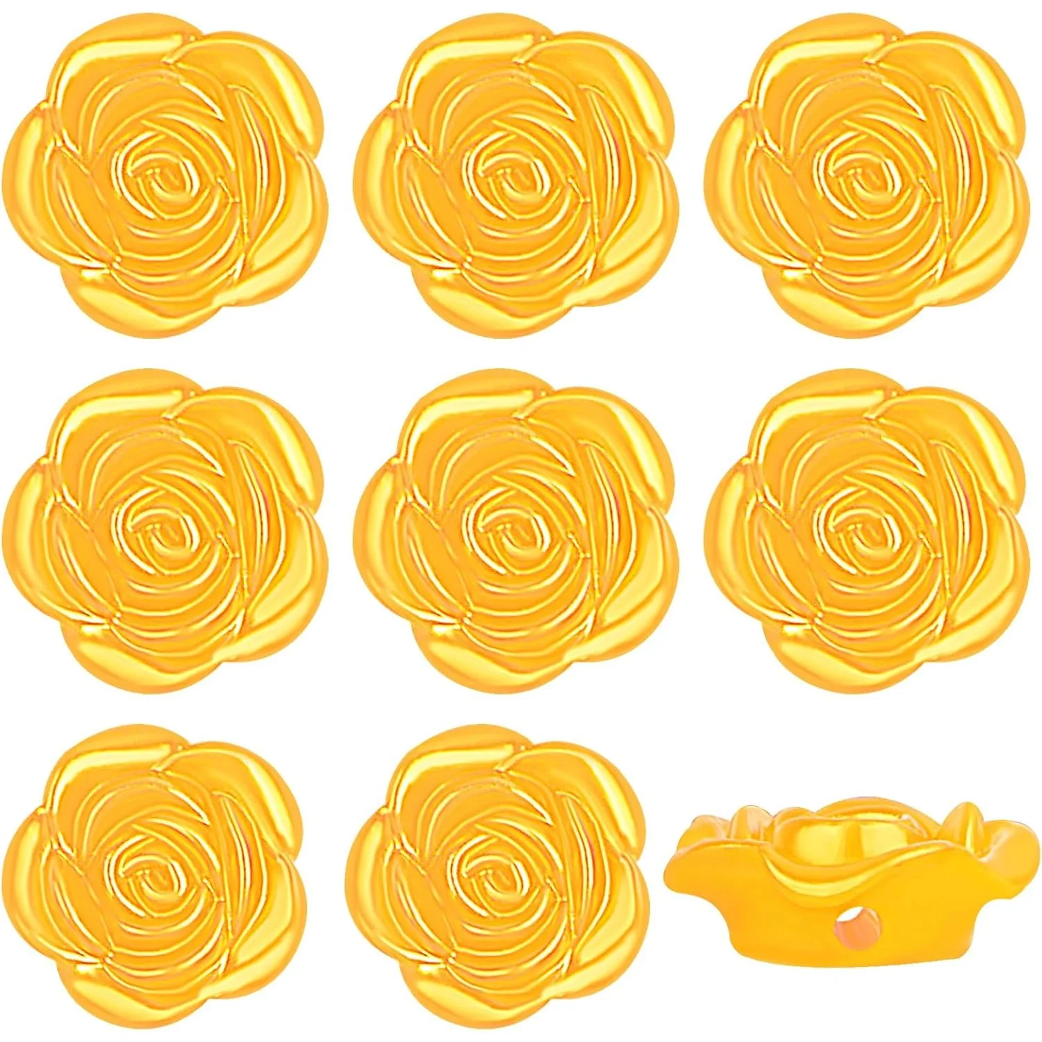 

100pcs Rose Flower Beads ABS Plastic Roseflower Shape Spacer Beads Cute Roses Loose Beads Accessories for DIY Bracelet Necklace