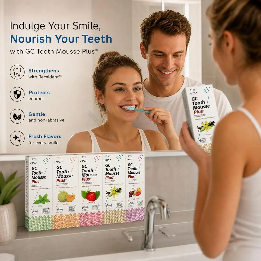 Original GC Tooth Mousse Plus Zahnpflege Zahnschutz Feste Topische Creme Anti-Karies Fluoridpaste für Kinder und Erwachsene – Detail 10