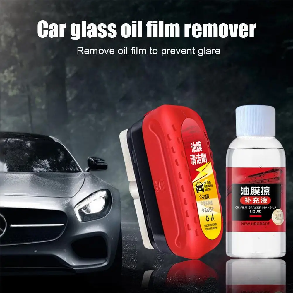 

Auto Glass Oil Film Remover Powerful Front Inside Windshield Cleaning Oil Brush Film Glass Car Oil Oil Glass Film Removal S P9I5