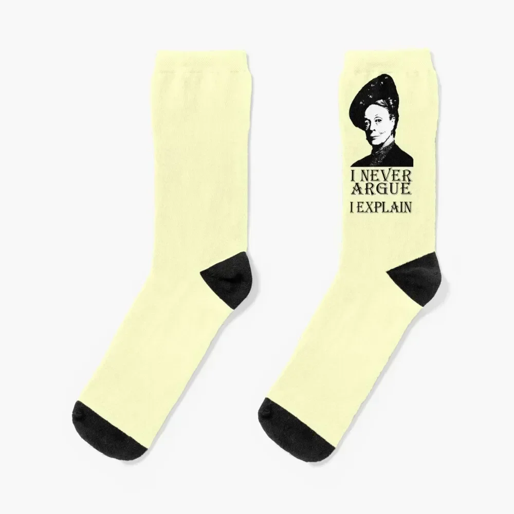 

I Never Argue - I Explain Socks Hiking boots christmas stocking retro Women's Socks Men's